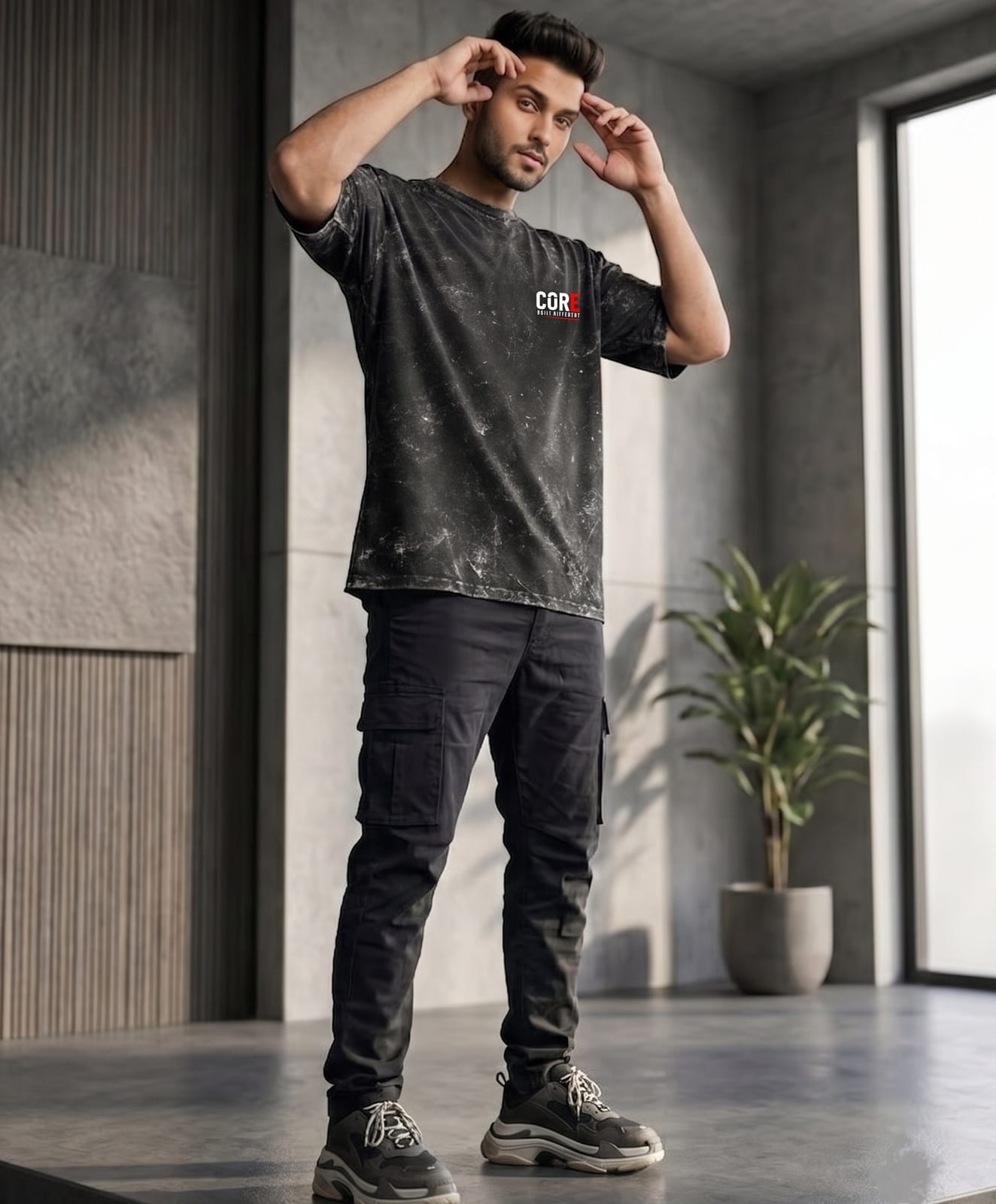 The Core Sovereign | Raivex 240GSM Acid Wash T-Shirt
