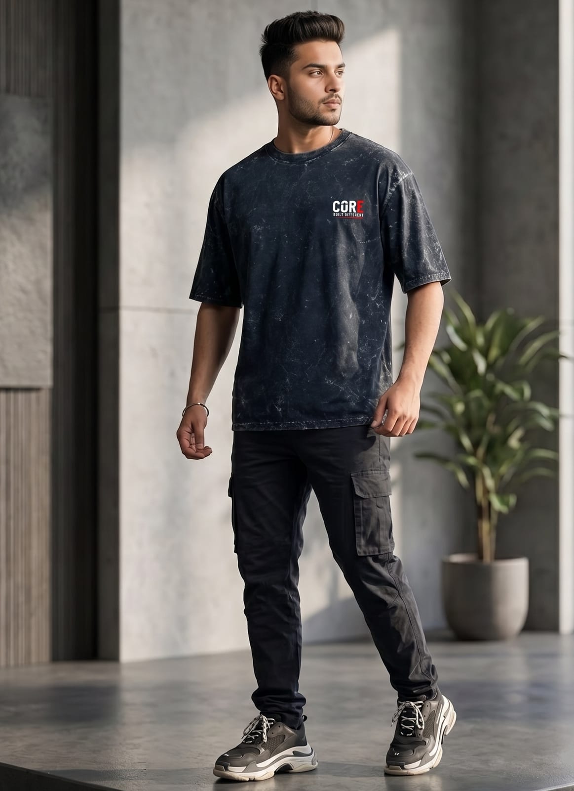 The Cosmic Navy | Raivex 240GSM Acid Wash T-Shirt