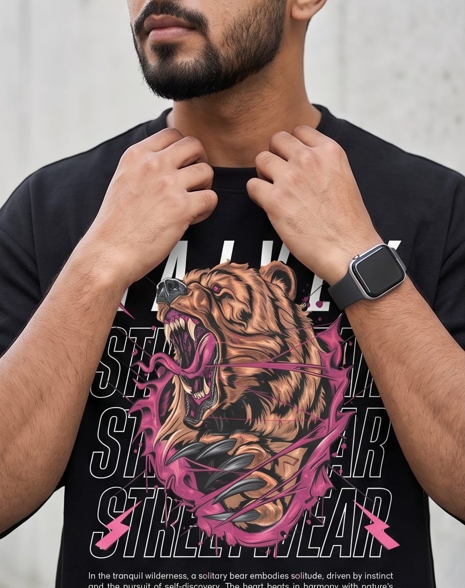 RAIVEX "Lone Bear" Graphic Heavyweight Knit Tee | 260 GSM Premium French
