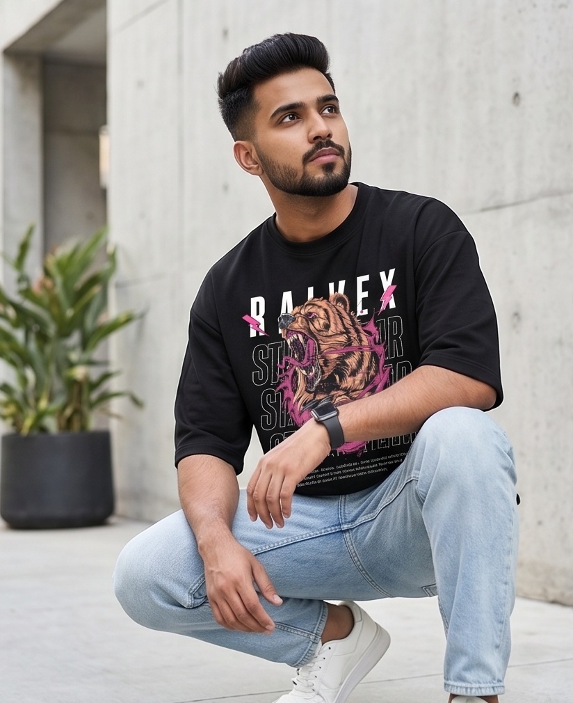 RAIVEX "Lone Bear" Graphic Heavyweight Knit Tee | 260 GSM Premium French