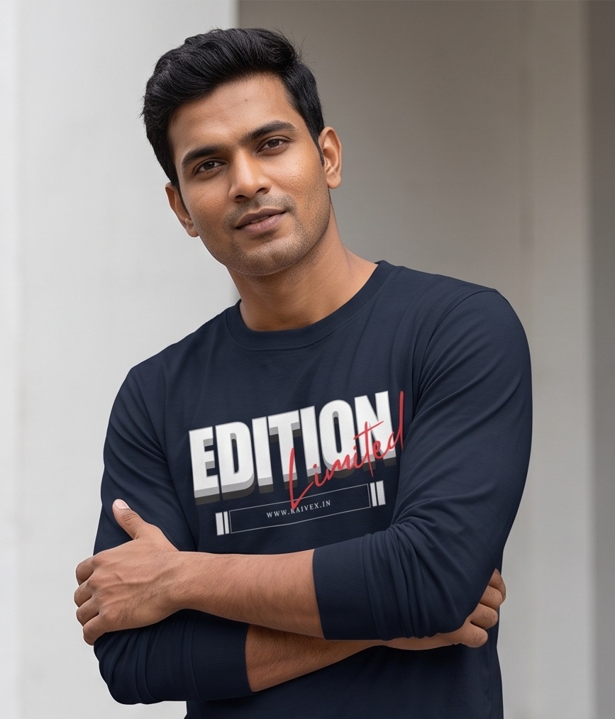 RAIVEX Limited Edition Typography Full Sleeve | 180 GSM Premium Cotton